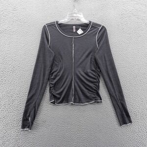 Free Movement Right On Run Long Sleeve Tee Shirt Gray Womens Small